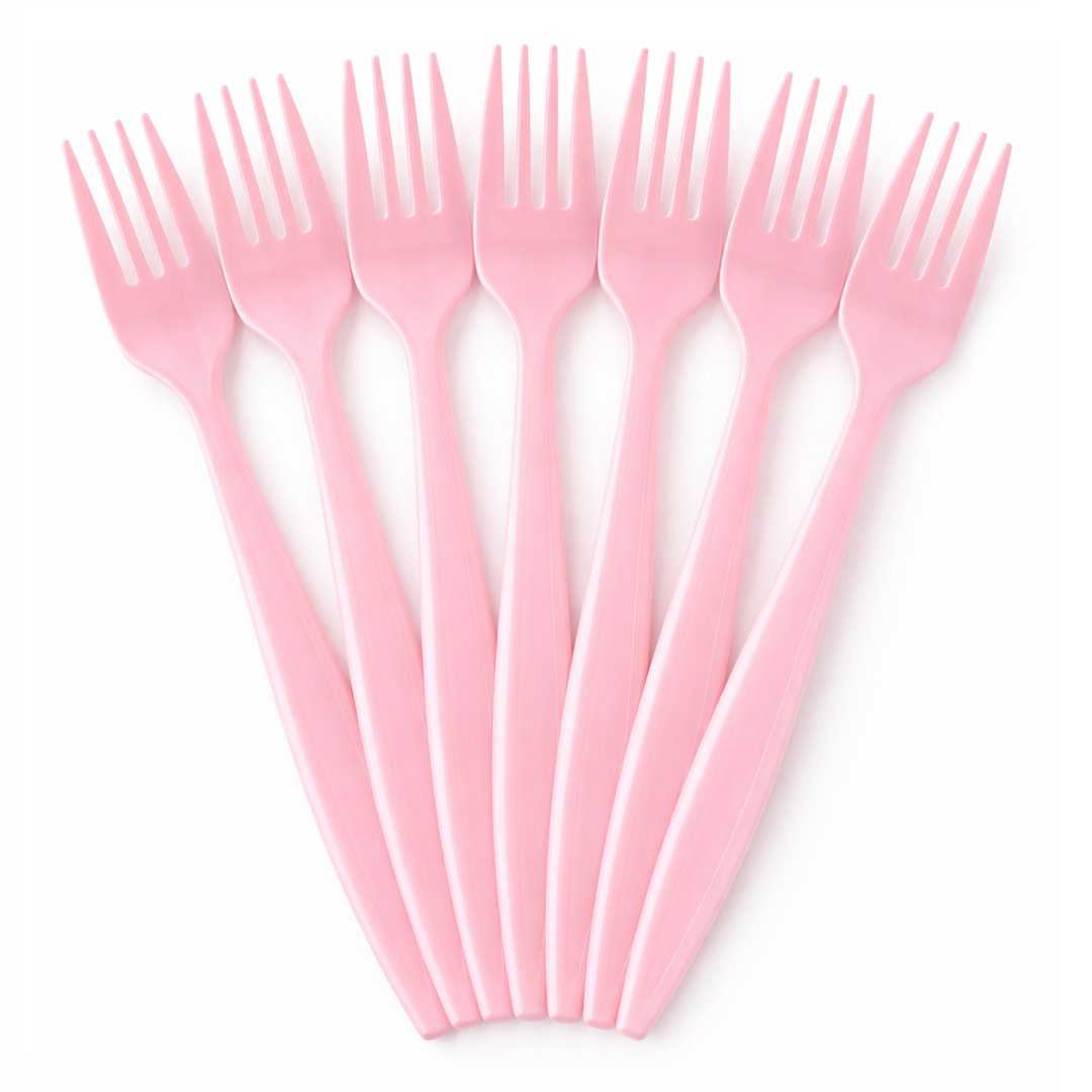 TENEDORES ROSADO 20U